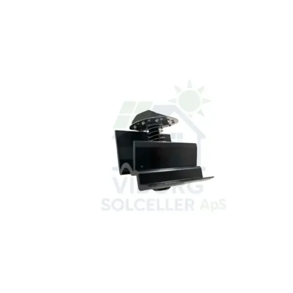 Endeklemmer sort aluminium