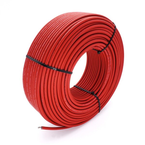 Solcellekabel 50m rød 6mm2 DC-kabel H1Z2Z2-K