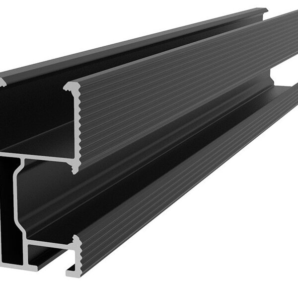 Montageskinne aluminium sort 2400mm RA-SSC-2400