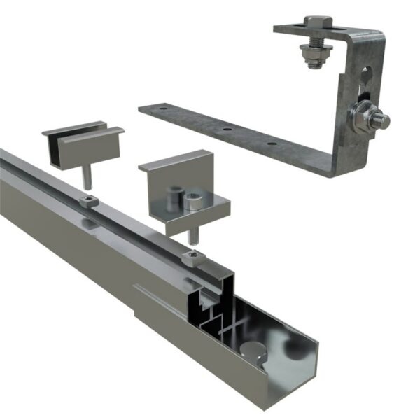 Solcelle montagesystem til Tagpap med hældning <25grader kit (pris per panel - krav: minimum 7 paneler)